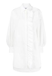 ruffle detail shirt dress