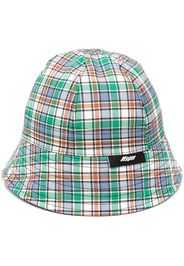 MSGM Cappello bucket a quadri - Verde