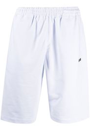 MSGM logo-print cotton shorts - Bianco