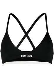MSGM Reggiseno a coste - Nero