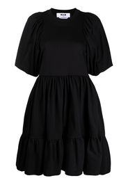 MSGM puff-sleeve mini dress - Nero
