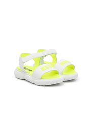 MSGM Kids logo leather touch-strap sandals - Giallo