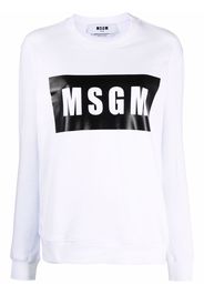 MSGM Felpa a girocollo con stampa - Bianco