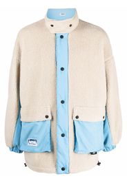 MSGM reversible faux-shearling jacket - Blu