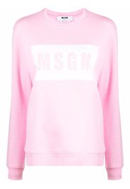 MSGM Felpa a girocollo con stampa - Rosa
