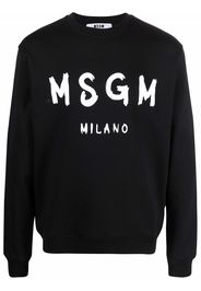 MSGM Felpa con stampa - Nero