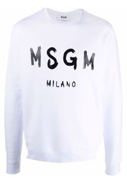 MSGM Felpa con stampa - Bianco