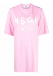 MSGM Abito modello T-shirt con stampa - Rosa