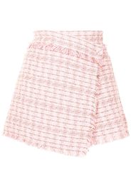 MSGM tweed asymmetric-wrap skort - Rosa