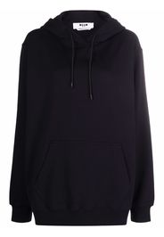 MSGM logo-trimmed hoodie - Nero