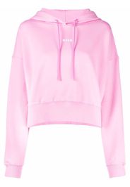 MSGM logo-print hoodie - Rosa