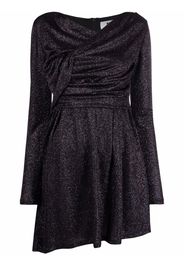 MSGM gem-embellished twist-front skater dress - Nero