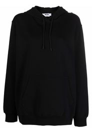 MSGM drawstring pullover hoodie - Nero