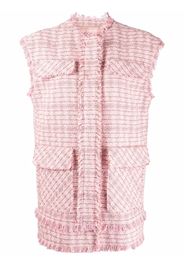 MSGM tweed fringe gilet - Rosa