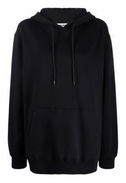MSGM logo-print detail hoodie - Nero