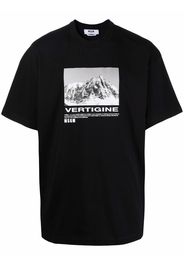MSGM T-shirt Vertigine con stampa - Nero