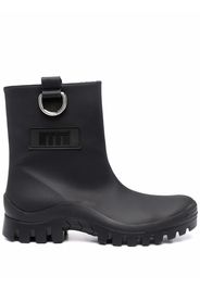 MSGM round-toe ankle leather boot - Nero