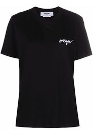 MSGM chest-logo crewneck T-shirt - Nero