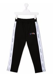 MSGM Kids logo tracksuit bottoms - Nero