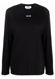 MSGM logo-print long-sleeve T-shirt - Nero