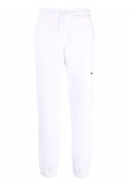 MSGM logo-print cotton track pants - Bianco