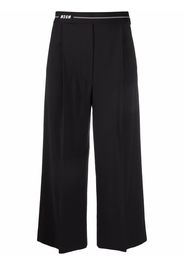 MSGM Pantaloni a gamba ampia crop - Nero