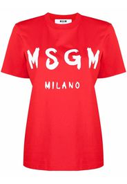 MSGM logo crew-neck T-shirt - Rosso