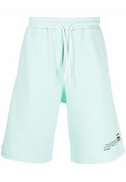 MSGM knee-length cotton track shorts - Verde