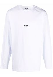 MSGM T-shirt a maniche lunghe con stampa - Bianco