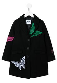MSGM Kids TEEN single breasted coat - Nero