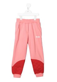 MSGM Kids quilted panel track pants - Rosa