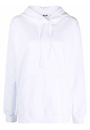 MSGM logo-print cotton hoodie - Bianco