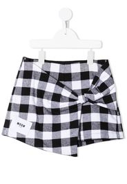 MSGM Kids Shorts a quadri - Nero