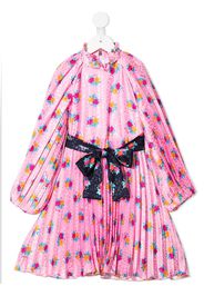 MSGM Kids floral-print pleated midi dress - Rosa