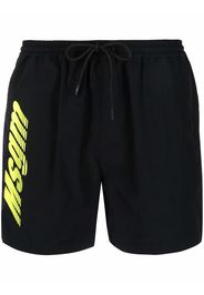 MSGM logo-print swim shorts - Nero