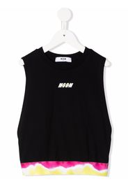 MSGM Kids logo-print tank top - Nero