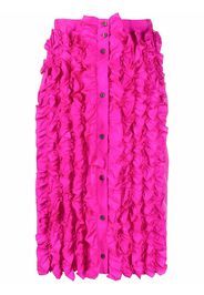 MSGM ruffle-detail high-waisted skirt - Rosa