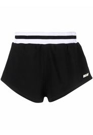 MSGM Shorts sportivi con stampa - Nero