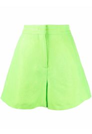 MSGM high-waist A-line shorts - Verde