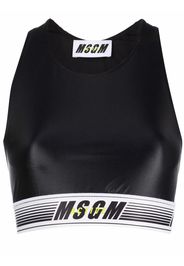 MSGM Active Top Band Logo top - Nero