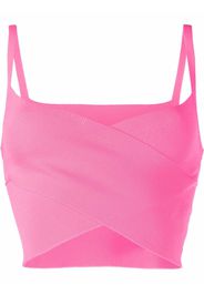 MSGM cross-strap cropped top - Rosa