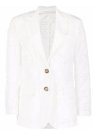 MSGM perforated-design jacket - Bianco