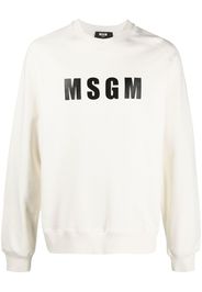 MSGM logo-print sweatshirt - Toni neutri