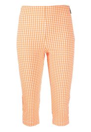 MSGM gingham check cycling shorts - Arancione