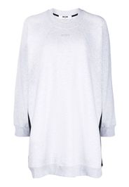 MSGM side-stripe oversized sweatshirt - Grigio