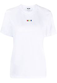 MSGM logo-embroidered cotton T-shirt - Bianco