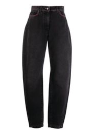 MSGM barrel-leg high waisted jeans - Grigio