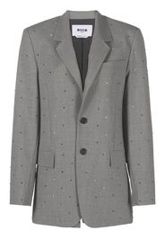 MSGM notched-lapel single-breasted blazer - Grigio