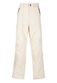 MSGM appliqué logo straight-leg trousers - Toni neutri