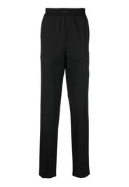 MSGM logo-waistband straight-leg trousers - Nero